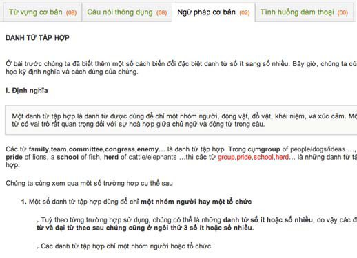 1 điểm ngữ pháp mỗi ngày