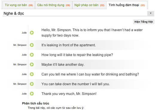 1 đoạn hội thoại mỗi ngày