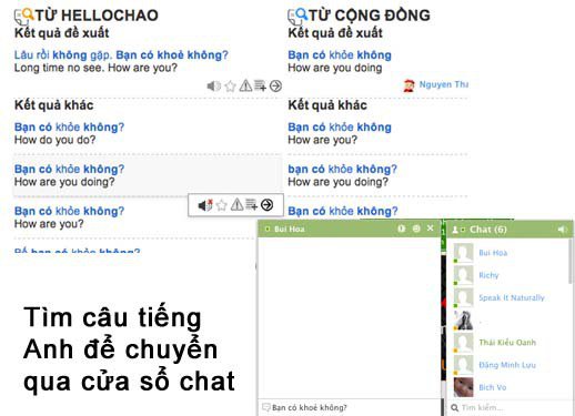 Chat tiếng Anh chỉ có tại HelloChao