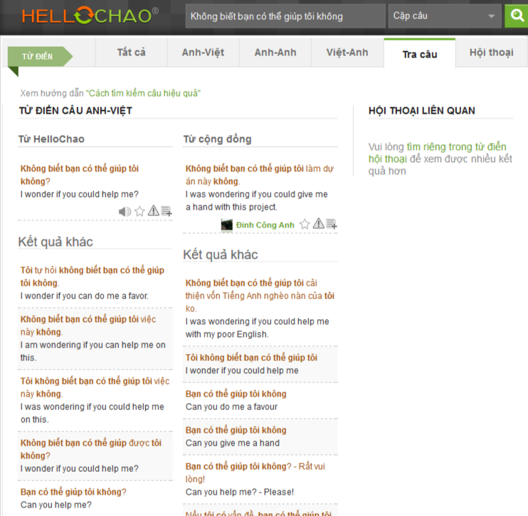 Kết quả tìm kiếm HelloChao